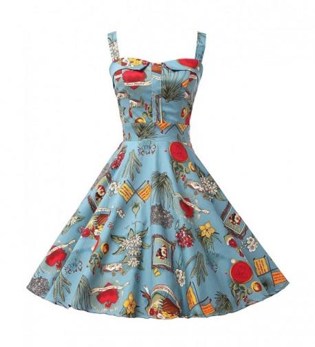 Womens Vintage Bow Knot Cocktail Dresses