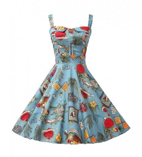 Womens Vintage Bow Knot Cocktail Dresses