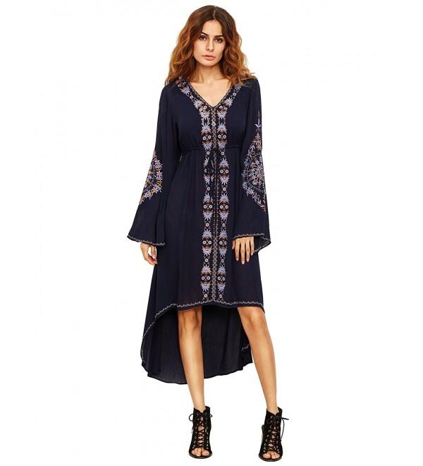 Milumia Womens Embroidery Autumn Dress