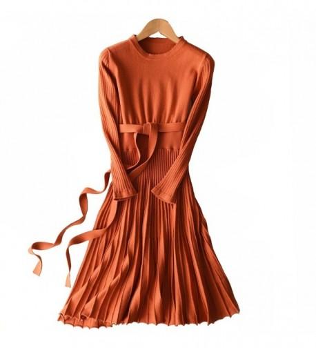 FINCATI Sweater Cashmere Pleated Dresses