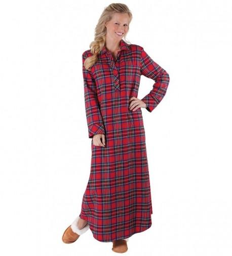 PajamaGram Womens Stewart Flannel Nightgown