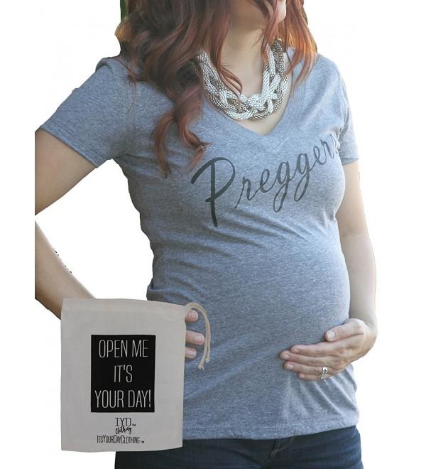 Preggers Womens Heather Gray Tri blend