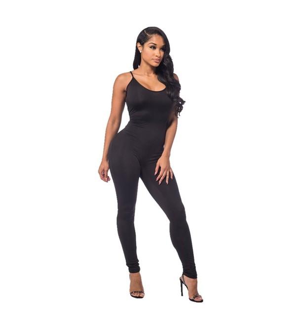 Yizenge Spaghetti Bodycon Jumpsuits Playsuit