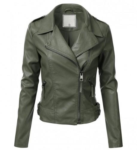 FLORIA Leather Jacket Zipper Closure