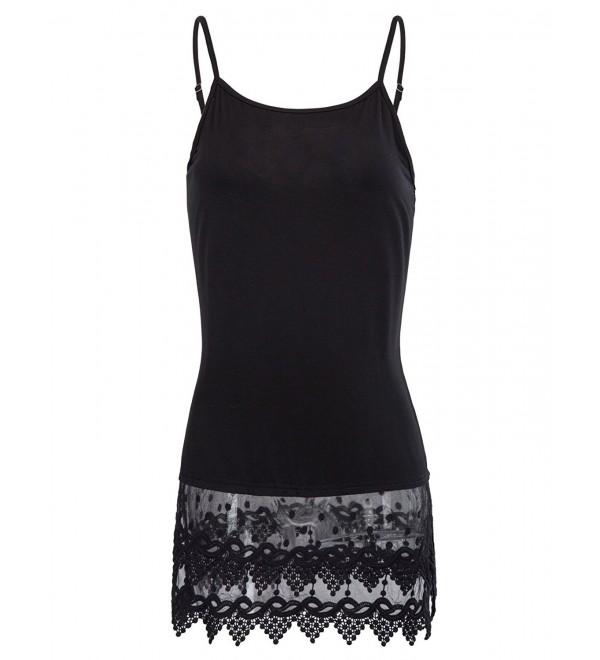 Sexy Women's Extender Camisole Dress Slip Spaghetti Tank Top Lace Trim ...