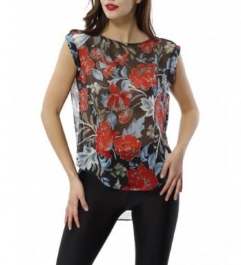 Tribear Womens Floral Printed Chiffon