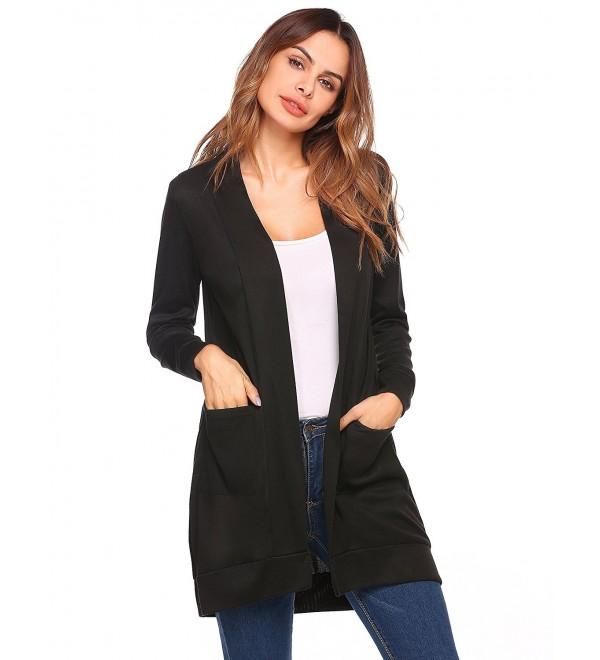 Women's Solid Soft Stretch 3/4 Sleeve Layer Bolero Cardigan - Awocas064 ...