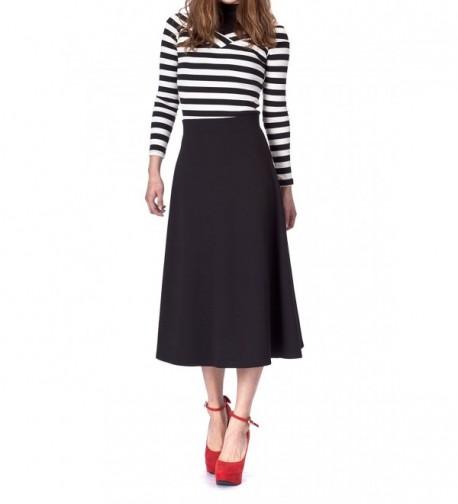 Elastic Waist line Flared Skirt