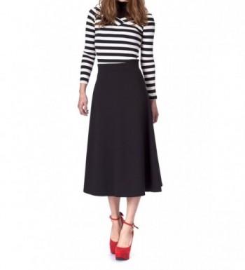 Elastic Waist line Flared Skirt