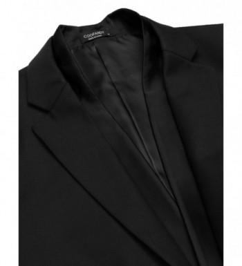 Men's Slim Fit One Button Formal Suit Coat Business Layered Blazer ...