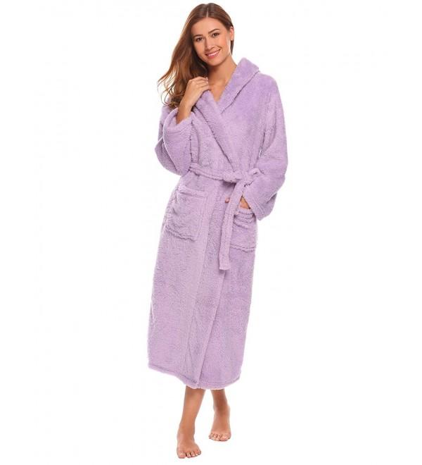 Skylin Womens Sleeve Fleece Bathrobe