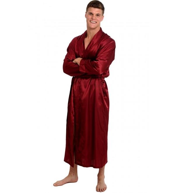 maroon satin robe