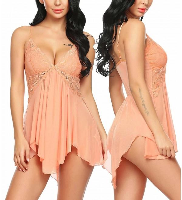 Oheetu See through Babydoll Nightwear Lingerie