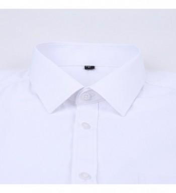 Men's Regular Fit Solid Point Collar Dress Shirts - X10075 - C3183LSUQTE