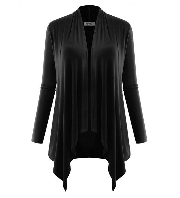 BIADANI Womens Sleeve Draped Cardigan