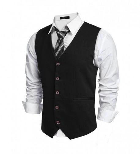 Coofandy Fashion V neck Button Waistcoat