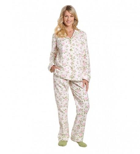 Womens Cotton Flannel Pajama Sleepwear