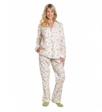 Womens Cotton Flannel Pajama Sleepwear