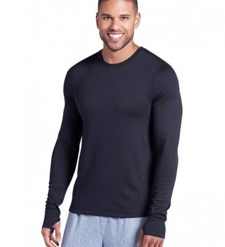 Men's Sleepwear Tall Man Smart Thermal Long Sleeve Crew Neck - Black ...