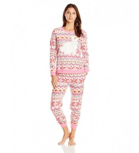 Layla Womens Microfleece Pajama Crimson