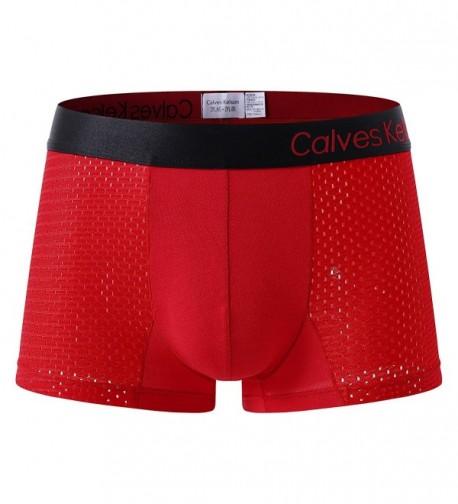 Men's Boxers Breathable Briefs Low Waist Cotton Inside Pouch Underwear ...