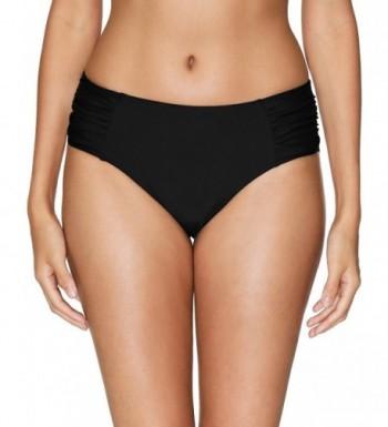 Sociala Shirred Bikini Bottoms Swimsuit