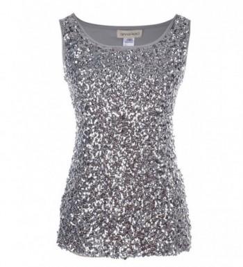 Anna Kaci Sparkle Glitter Embellished Silver S