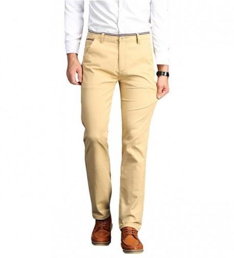 Mens Flat Front Pants FRTCV Slim Tapered Stretchy Casual Pant - 2khaki ...