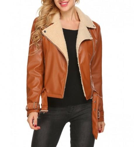 Zeagoo Shearling Leather Motorcycle Jackets