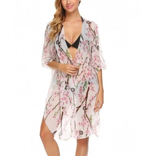 Zeagoo Womens Floral Chiffon Cardigan