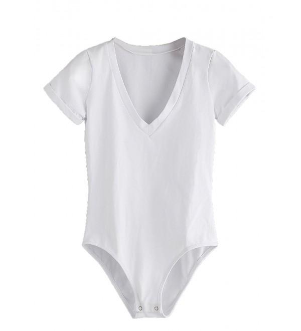 Milumia Womens Sleeve Rolled Bodysuit