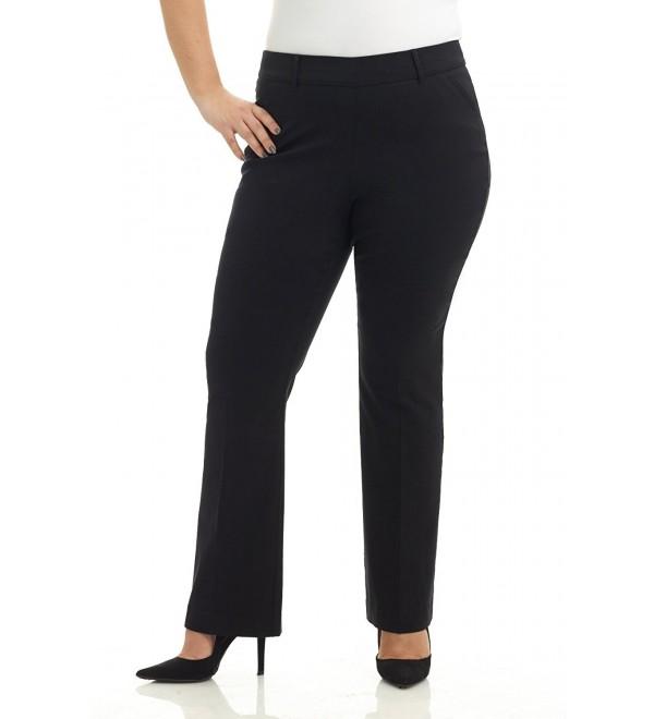 Curvy Woman Ease in to Comfort Fit Barely Bootcut Plus Size Pant ...