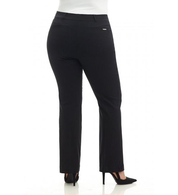 Curvy Woman Ease in to Comfort Fit Barely Bootcut Plus Size Pant ...