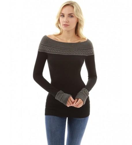 PattyBoutik Womens Cable Pullover Sweater