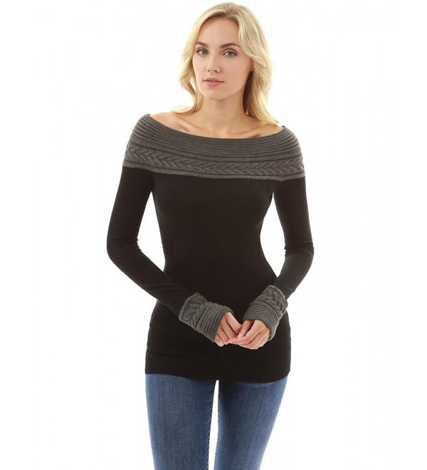 PattyBoutik Womens Cable Pullover Sweater