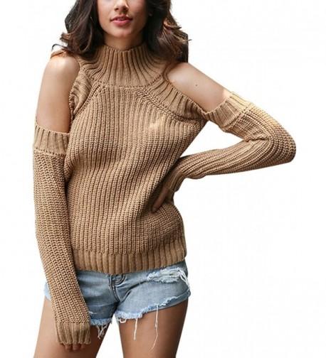 Glamaker Womens Shoulder Sweater Pullover