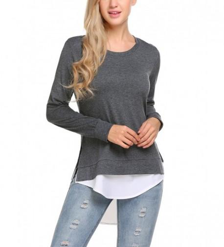 Zeagoo Sleeve Knitted Splicing Sweater