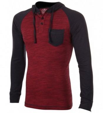 Enimay T Shirt Pullover Burgundy Charcoal