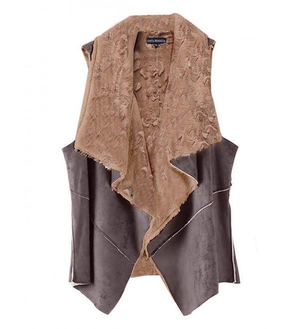 OMEYA WANSHIDA Women Casual Cardigan Waistcoat Mushroon