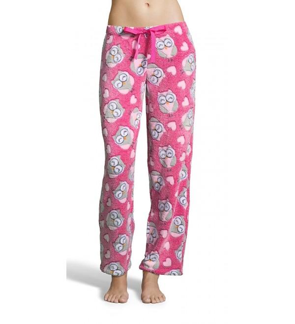 Sleep & Co Womens Owl Printed Pajama Lounge Pants With Decorative Tie ...