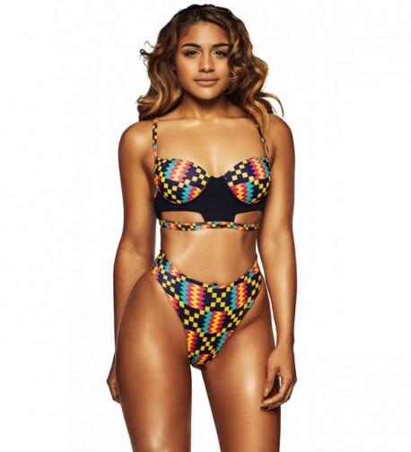 OUR WINGS Multicolor Geometric Swimsuit