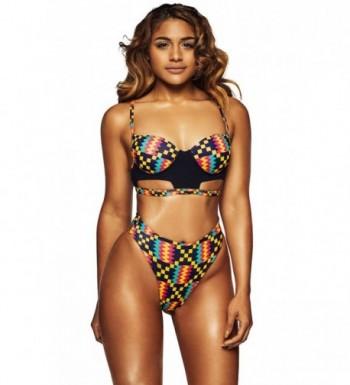 OUR WINGS Multicolor Geometric Swimsuit