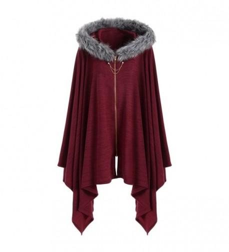 DEZZAL Womens Insert Asymmetrical Hooded