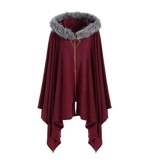 DEZZAL Womens Insert Asymmetrical Hooded