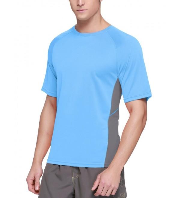 BALEAF Mens Short Sleeve Sun Protection Rashguard Swim Shirt UPF 50+ 