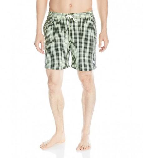 Trunks Mens Gingham Marine Medium