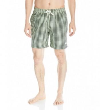 Trunks Mens Gingham Marine Medium