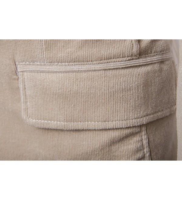 Men's Slim Fit Corduroy Blazer Jacket 2 Button Sports Suit - Rice White ...