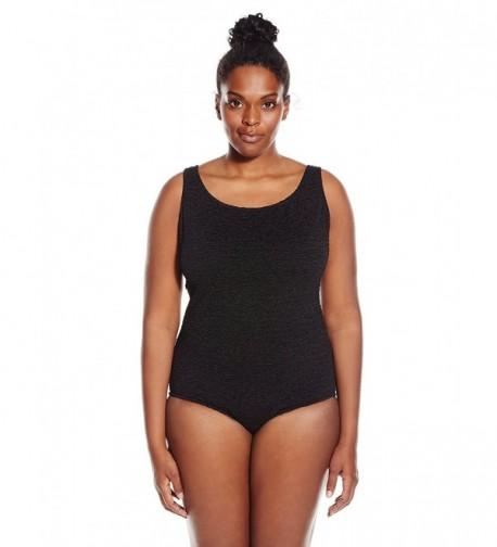 Penbrooke Plus Size Krinkle Chlorine Proof Swimsuit