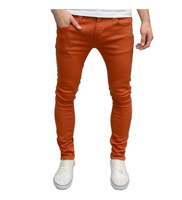 Soulstar Mens Boys Designer Branded Skinny Stretch Jeans - Rust ...